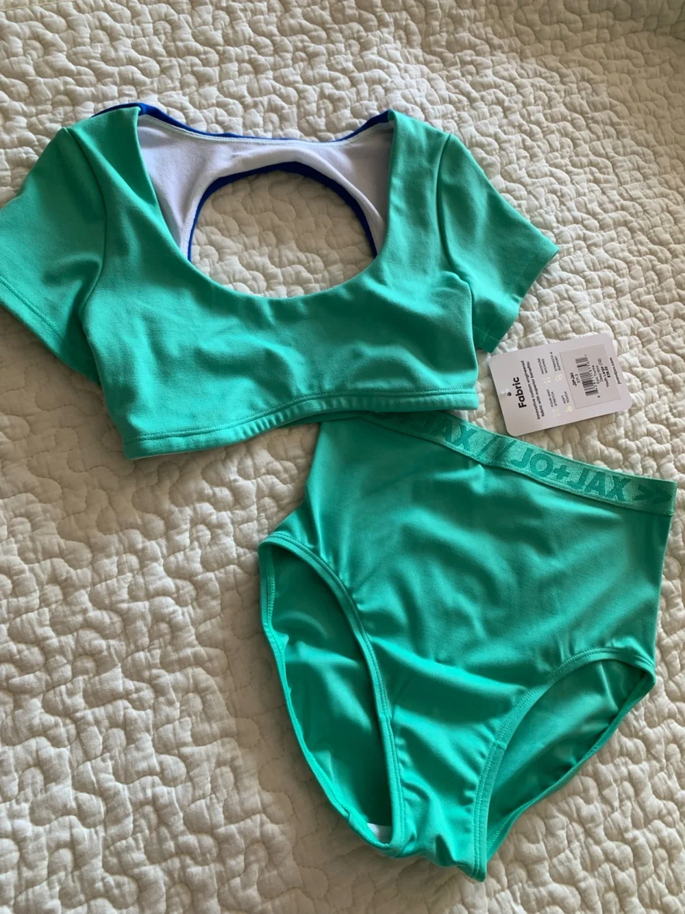 Jo + Jax Deep mint set youth large **